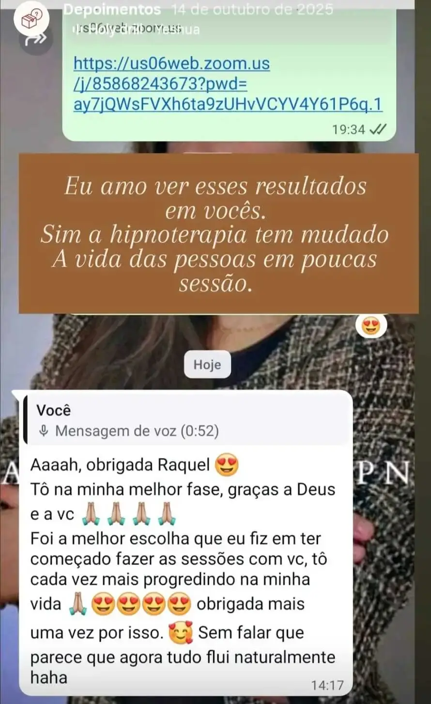 Depoimento de paciente da Raquel Rocha
